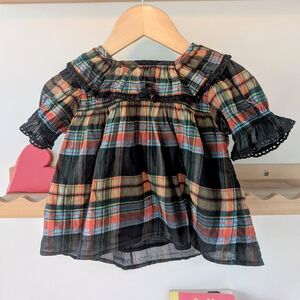 Ivy City Co Multicolor Plaid Ruffle Dress
